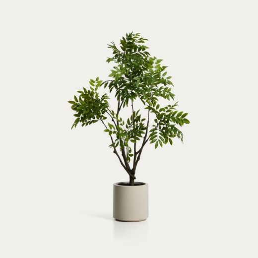Árbol artificial Rhus con maceta blanca 185 cm