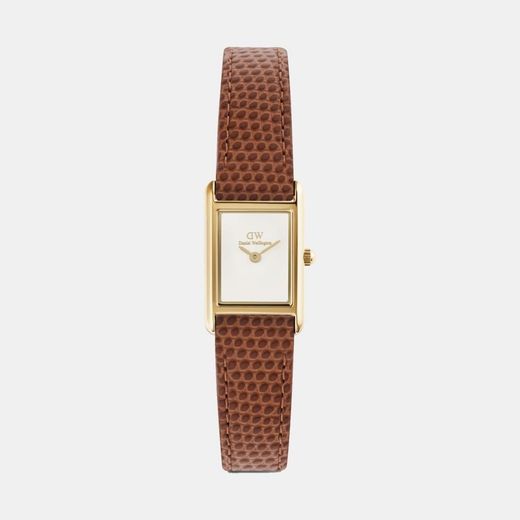 Reloj de mujer Bound Mini DW00100905 de piel marrón